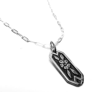 Floral Sterling Silver Pendant Necklace