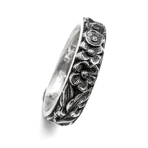 Sterling repousse band ring
