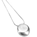 Hollow Form Disc Pendant Necklace