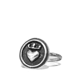Heart and Crown Ring