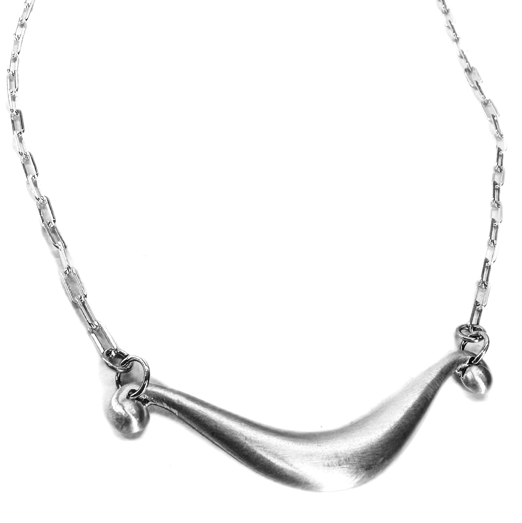Curved Silver Pendant