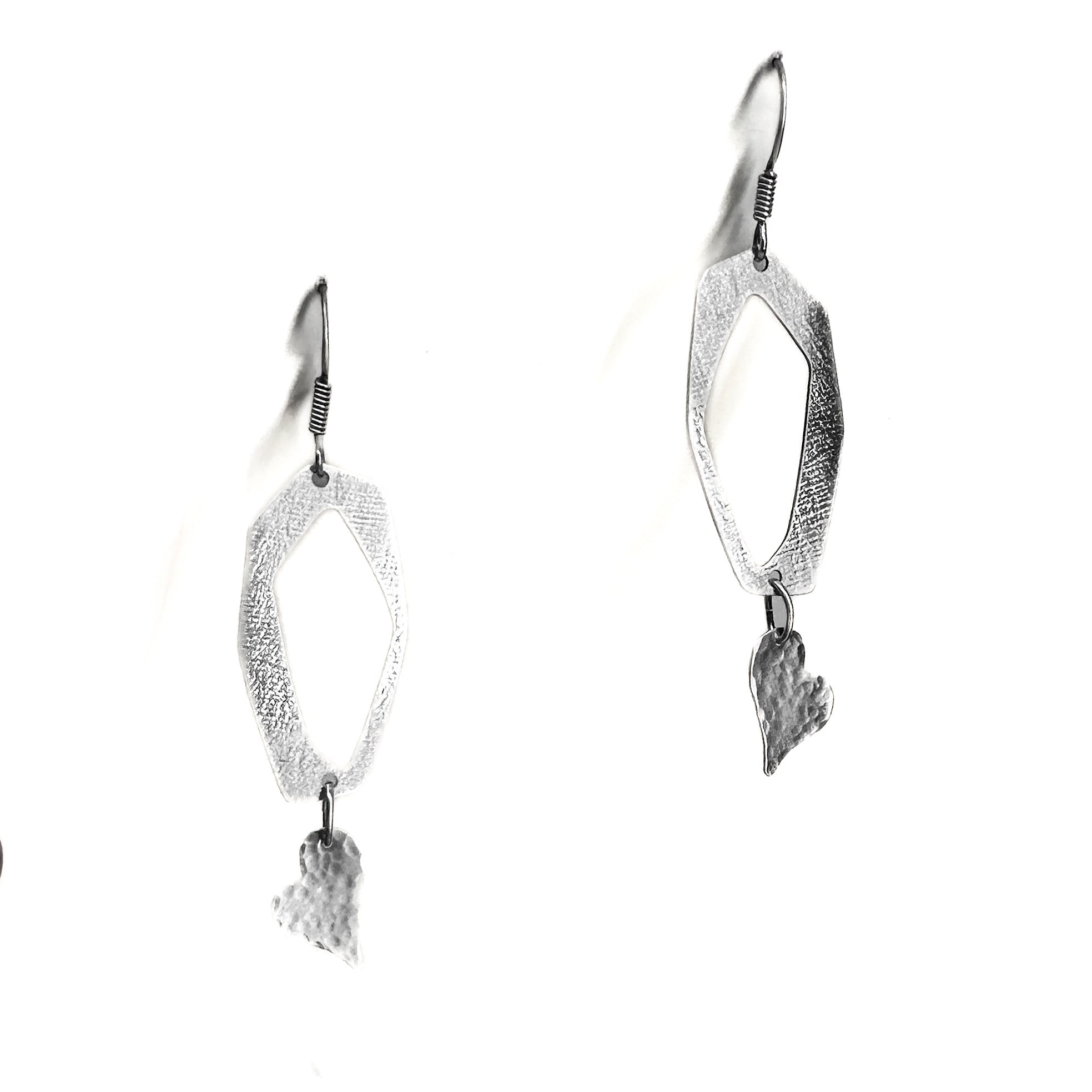 Abstract heart Dangle Earrings