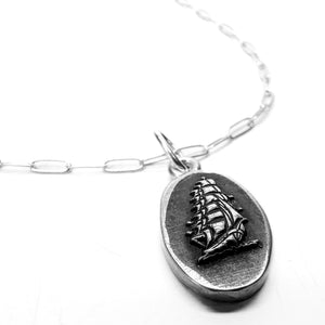 Ship Pendant Necklace