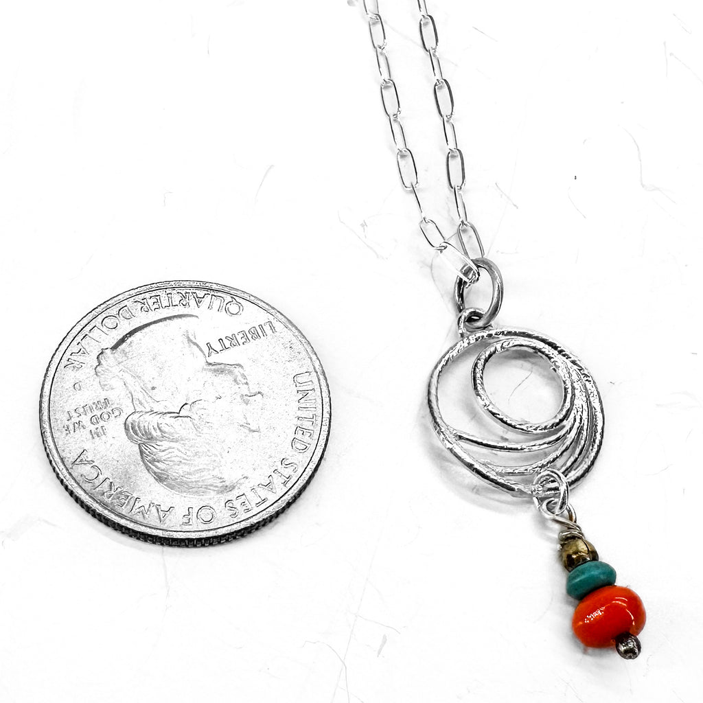Wave Pendant With Beads Necklace