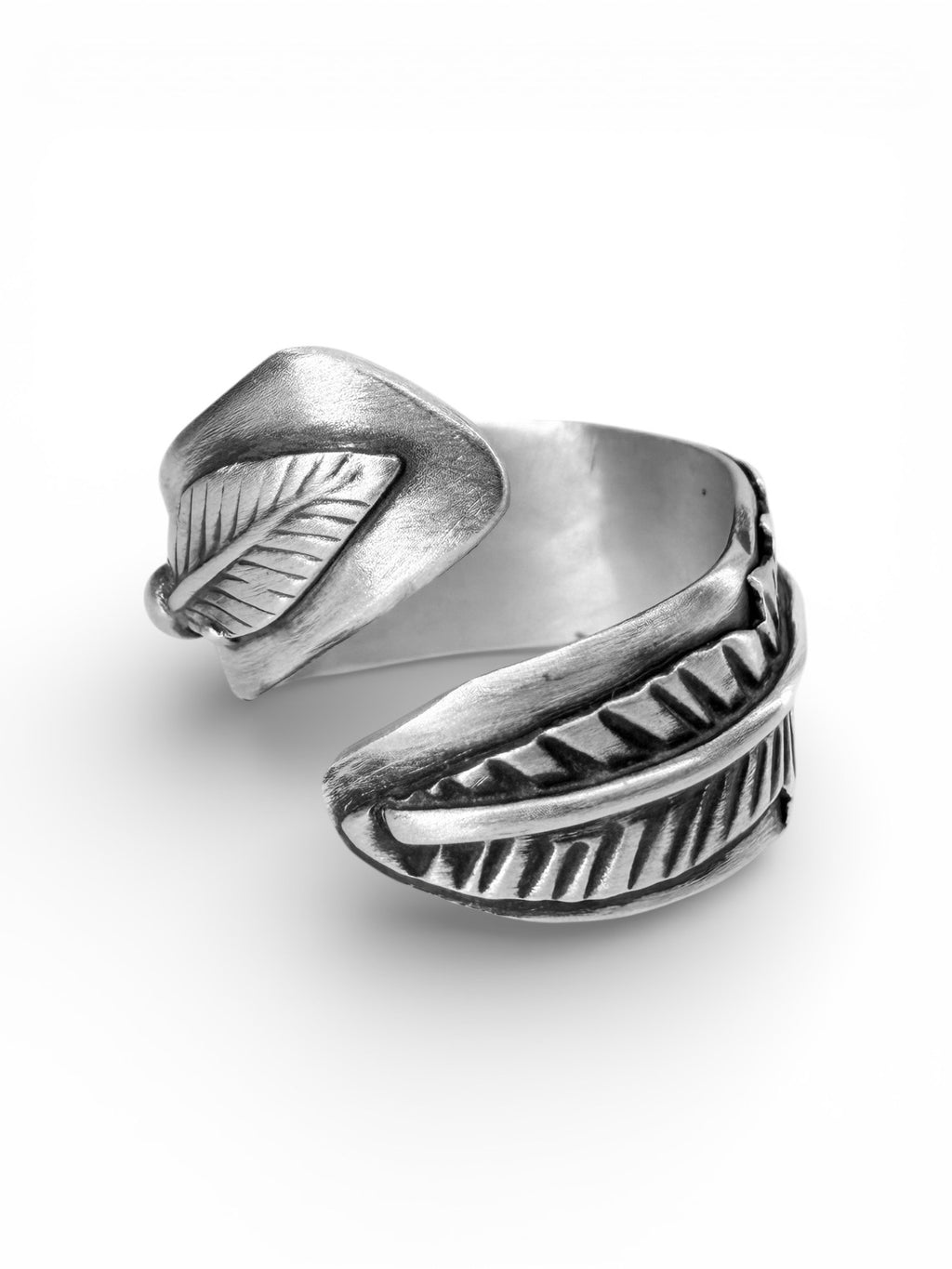 Feather and Leaf Bypass Ring