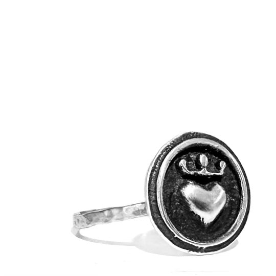 Heart and Crown Ring