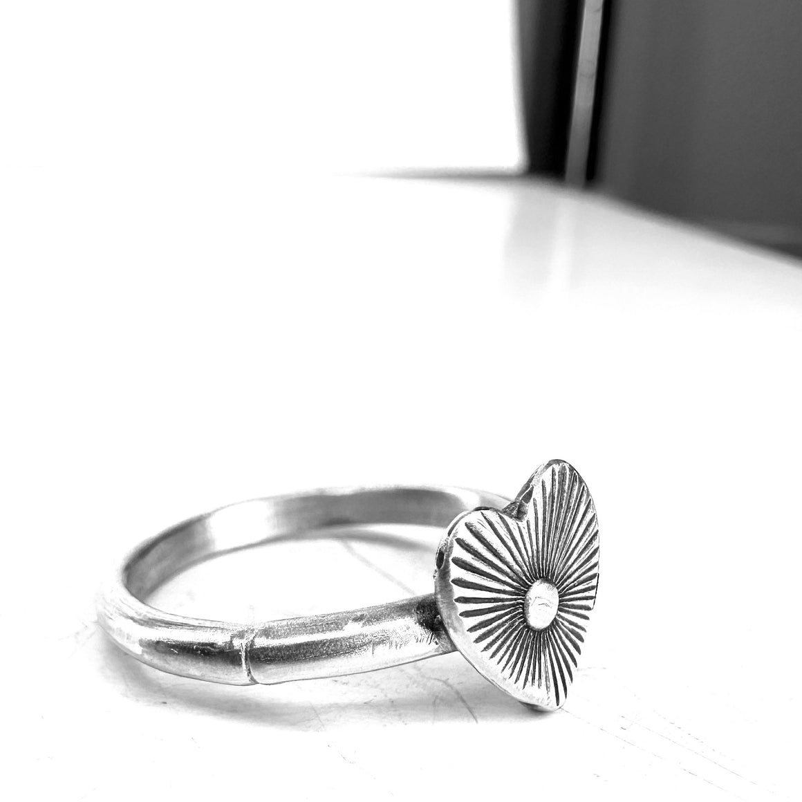 Sun in Heart Ring