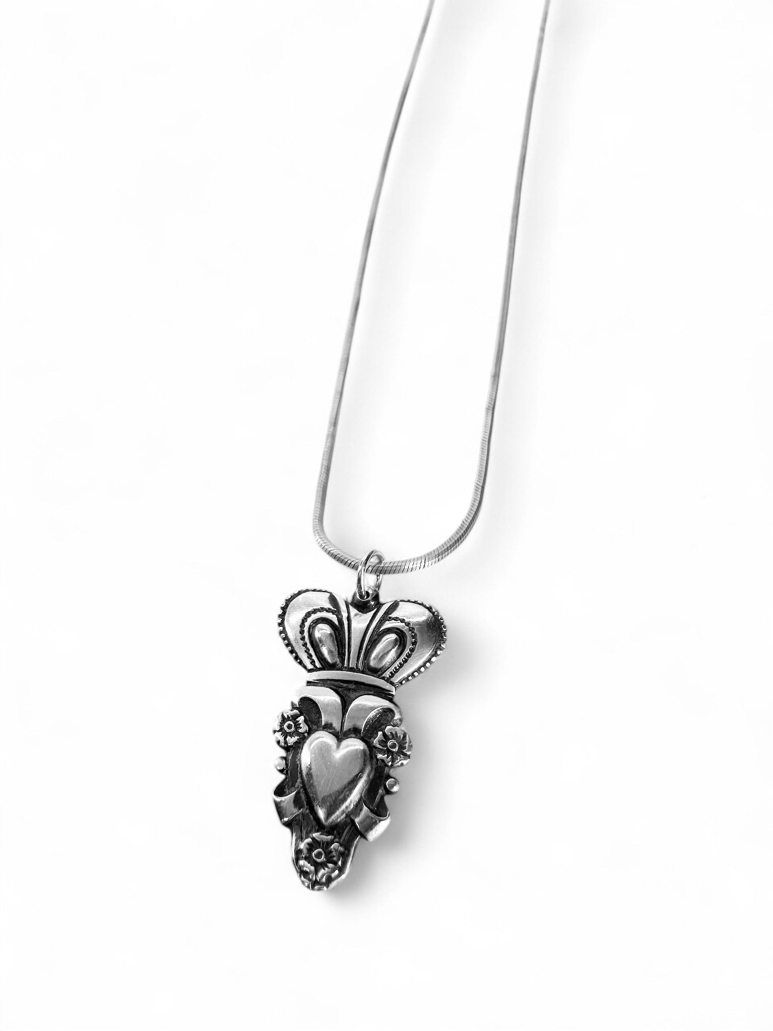 Heart with Crown Pendant