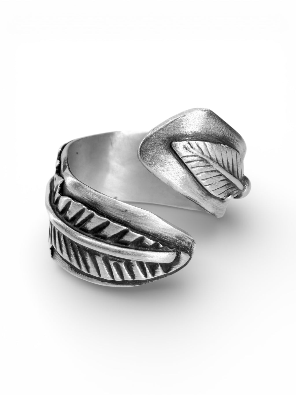 Feather and Leaf Bypass Ring