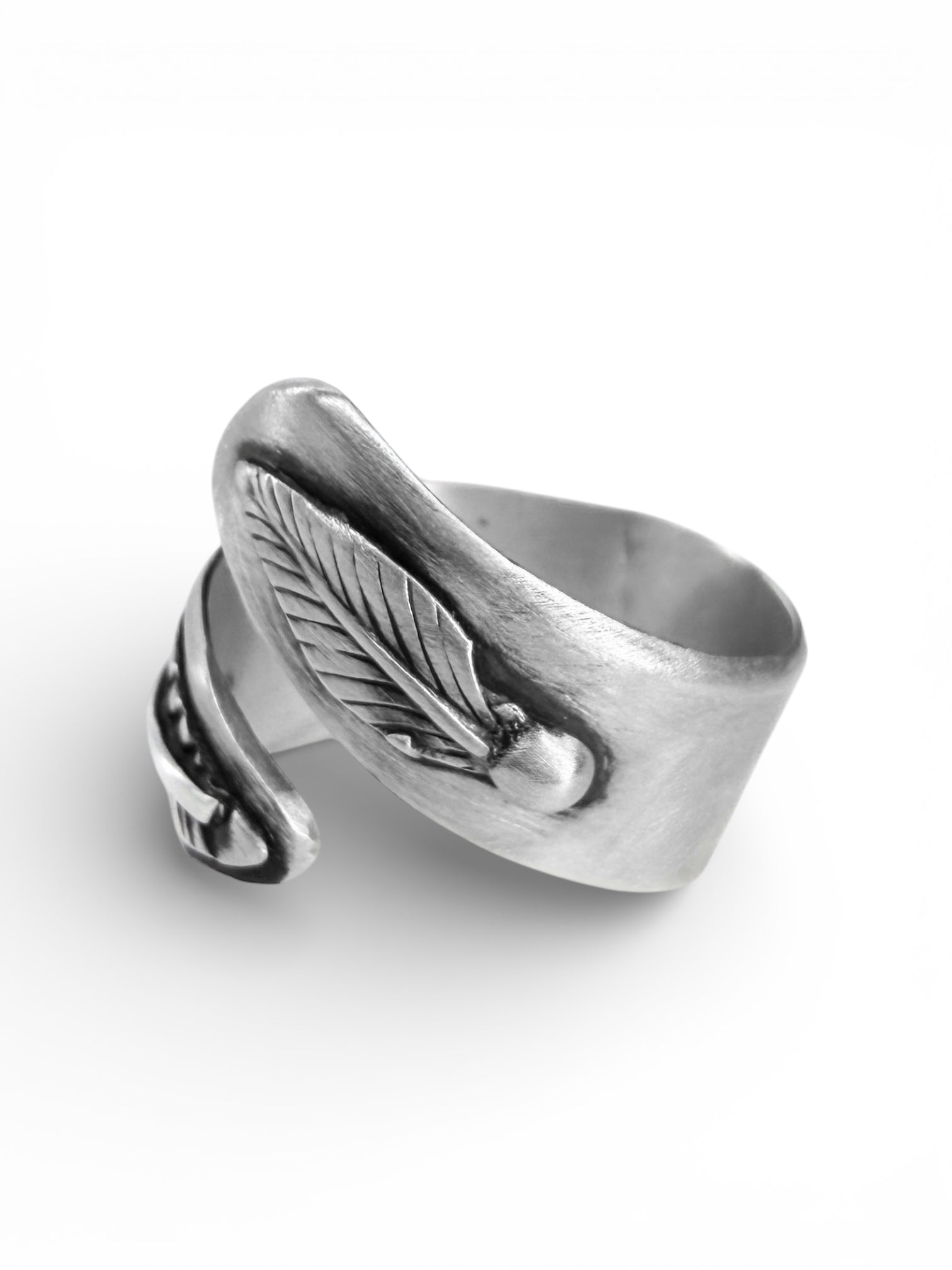 Feather and Leaf Bypass Ring