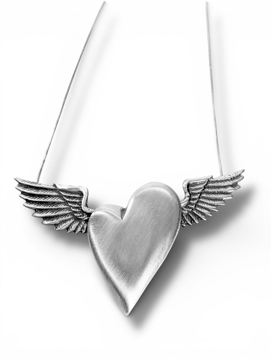 Large Winged Heart Pendant