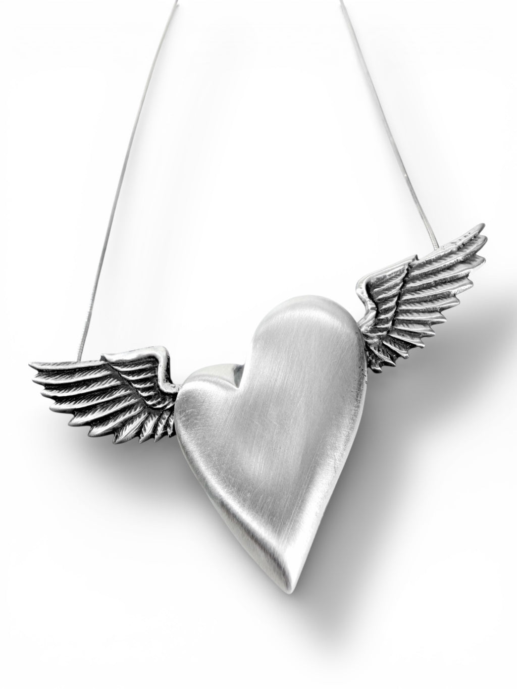 Large Winged Heart Pendant