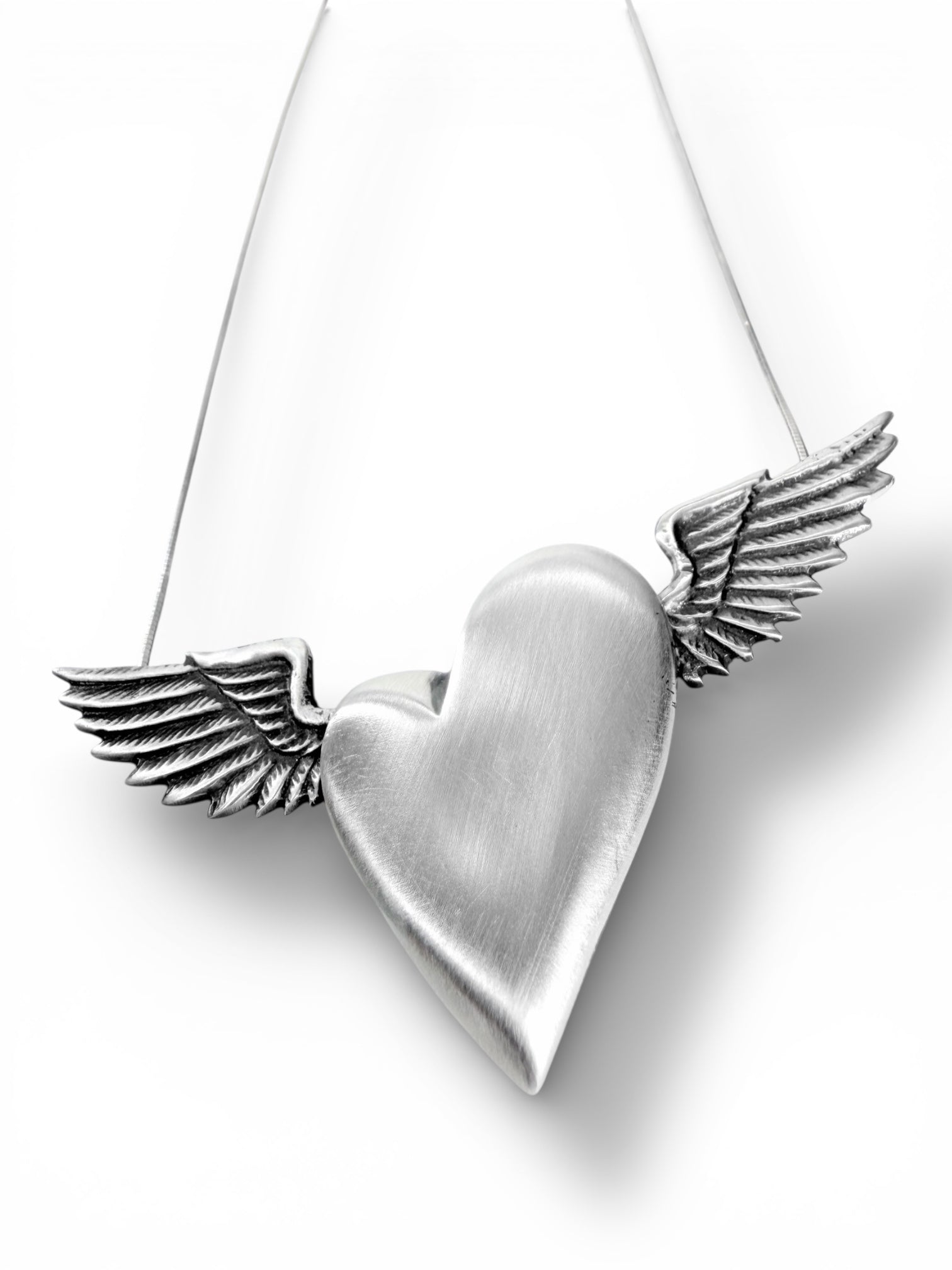 Large Winged Heart Pendant