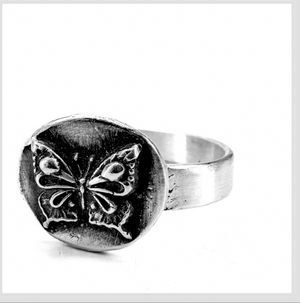 Edgy Butterfly Ring